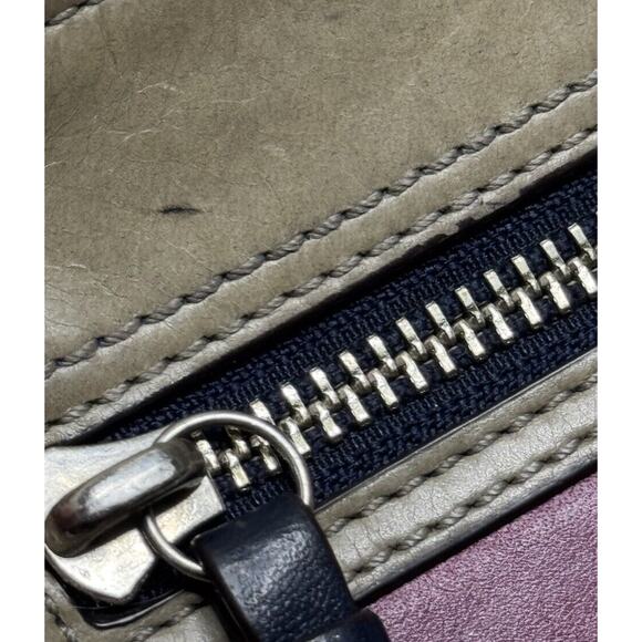 Coach Legacy Leather Zippy Wristlet Wallet Magenta Pink & Gray 7.5" Multi Slots - Picture 10 of 11